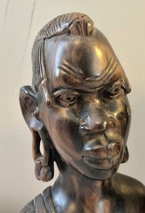 Two Wooden African Carved Figurines