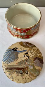 Hand Painted Asian TrinketJewelry Box