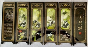 Decorative Panda Themed Small Decorative Screen