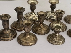 Variety of Sterling Silver Candle Holders