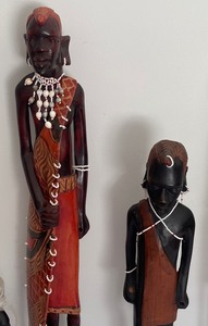 Grouping of Carved African Figurines
