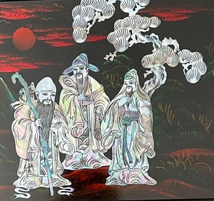 Art with Inlaid Mother of Pearl Figures