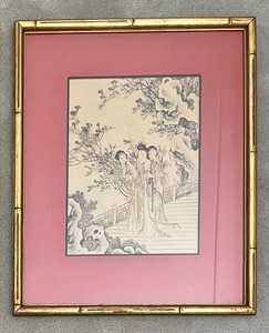 Two Asian Inspired Framed Art Pieces