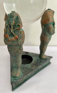 Egyptian Resin Art Stand a Removal Glass Ball