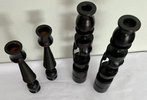 Carved Wooden African Candle Holders