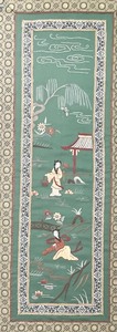 Framed Asian Silk Art