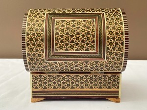 Beautiful Persian Marquetry Handmade Keepsake Box with Velvet Lining.