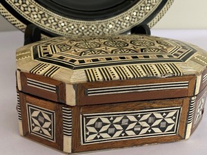 Decorative Persian Plate and Trinket Box