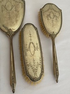 Vintage Four Piece Sterling Vanity Set