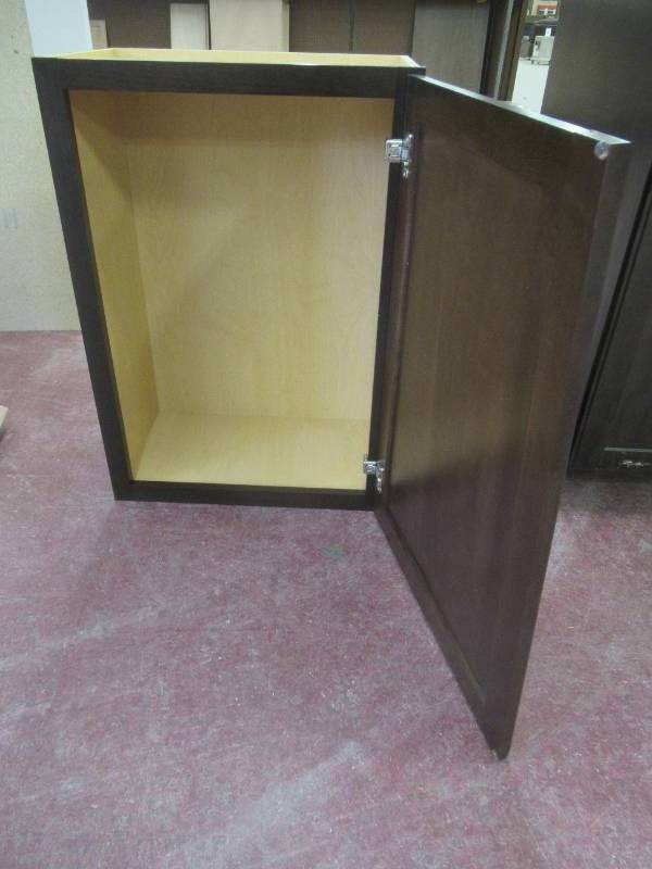 Shaker Assembled 21x30x12 in. Wall Kitchen Cabinet in Java - Warped Door.