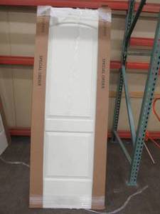 30 in. x 80 in. Continental Vanilla Primed Smooth Molded Composite MDF Interior Door Slab.