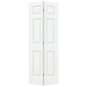 36 in. x 80 in. Woodgrain 6-Panel Hollow Core Molded Interior Closet Bi-fold Door, THDJW160600124.