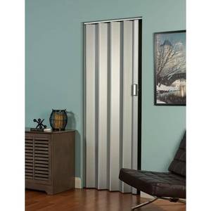 Spectrum 48 in. x 96 in. Elite Vinyl Satin Silver Accordion Door, EL4896S.