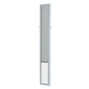 ODL White Cordless Add On Enclosed Aluminum Blinds with 12 in. Slats for 7 in. Wide x 64 in. Length Side Light Door Windows.