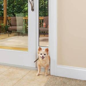 PetSafe Patio Panel Small White Aluminum Sliding Pet Door (Actual 8.1875-in x 5.25-in) PPA11-13124 - For small pets.