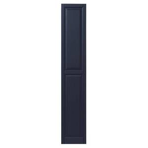 15 in. x 71 in. Raised Panel Polypropylene Shutters Pair in Dark Navy.