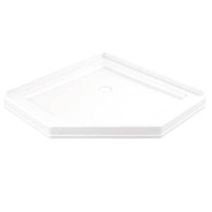 38.25 in. x 38.25 in. Single Threshold Neo Angle Shower Base in White B79912-3838-WH.