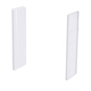Aquatic A2 8 in. x 24 in. x 62 in. 2-piece Direct-to-Stud Shower Side Walls in White.