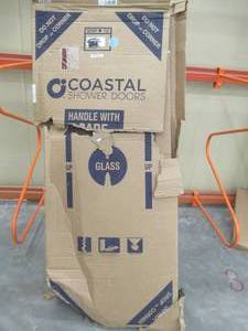 Coastal Shower Bi-Fold Shower Door, 28 x 70. - May be missing partshardware.