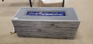 lot 654 image: 48 in. W x 20 in. D x 18.5 in. H Rectangle Propane Outdoor Fire Pit Table Without Tank Cover, Grey - Scratch & Dent