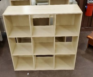 lot 691 image: ClosetMaid 4177 Cubical Organizer, 9-Cube, Birch, LIVE-5339