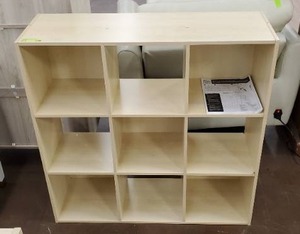 lot 692 image: ClosetMaid 4177 Cubical Organizer, 9-Cube, Birch, LIVE-5339