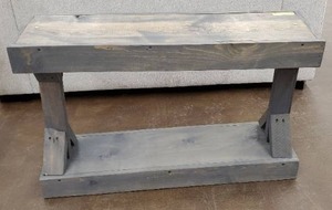 lot 701 image: Barb Gray Large Console Table, DHD5018gr - Needs repair