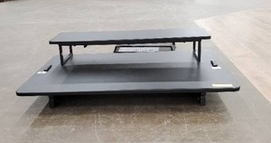 lot 703 image: SHW 36-Inch Height Adjustable Standing Desk Sit to Stand Riser Converter Workstation, OD-82B#LC01