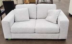 lot 704 image: Tamora Fabric Loveseat in Gray, RX-6864-GRY-2 - Floor model, cosmetic blemishes