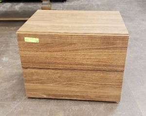 lot 735 image: Arizona 2 Drawer Walnut Nightstand, 341131 - Scratch & dent