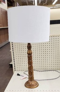 lot 754 image: Blanche 28.7 in. Antique Gold Resin LED Table Lamp, JYL3032A - Floor model