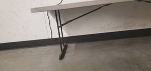 lot 756 image: Lifetime 30 x 96 Folding Resin Table - Needs cleaning