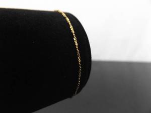 14K Yellow Gold Singapore Link Bracelet
