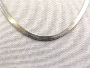 .925 Sterling Silver Herring Bone Necklace