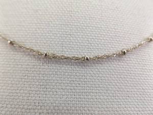 .925 Sterling Silver Ball Accented Singapore Link Necklace