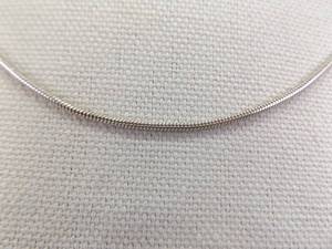 .925 Sterling Silver Round Rope Snake Link Necklace