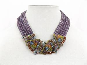 Like NEW Heidi Daus Multi Colored Swarovski Crystal Necklace