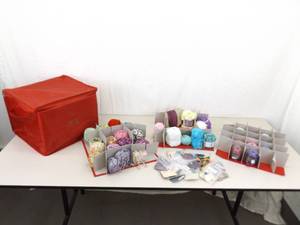 Large Carrying Case of NEW etc. Yarn, Crochet Thread, etc.