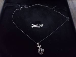 Necklace-Silver Tone Chain With 2-Cage Charms