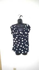 Chelsea & Theodore Size Large Black Polka Dot Tank