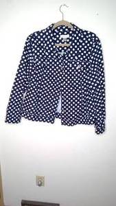 Christopher & Banks Size Large Polka Dot Blazer