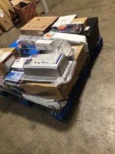 Mix Pallet of assorted sinks for Kitchen and bathroom (also includes a small variety of faucets for either Review all pictures