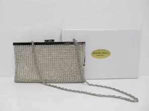 Brand New Isabella Adams Rhinestone Clutch Purse Handbag