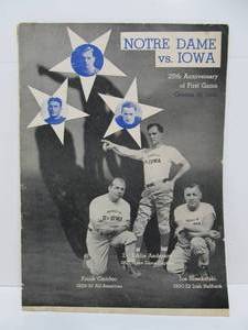 Vintage 1946 Notre Dame VS Iowa Football Program