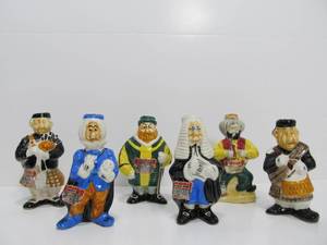 Vintage Miniature Italian Figural Liquor Bottles