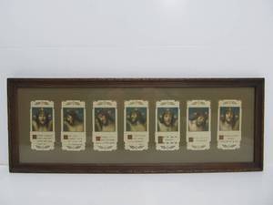 Framed Antique Religious Artwork - Christ on The Cross