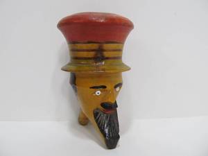 Large Vintage Hand Carved Wooden Pipe Head