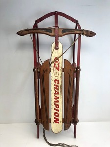 Vintage Kalamazoo Sled Company CHAMPION Snow Sled