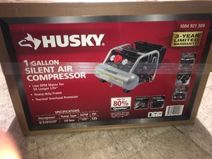 Husky 1 Gal. Portable Electric-Powered Silent Air Compressor