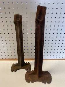 Lot of Two Cast Iron Shoe Cobbler Anvil Stands